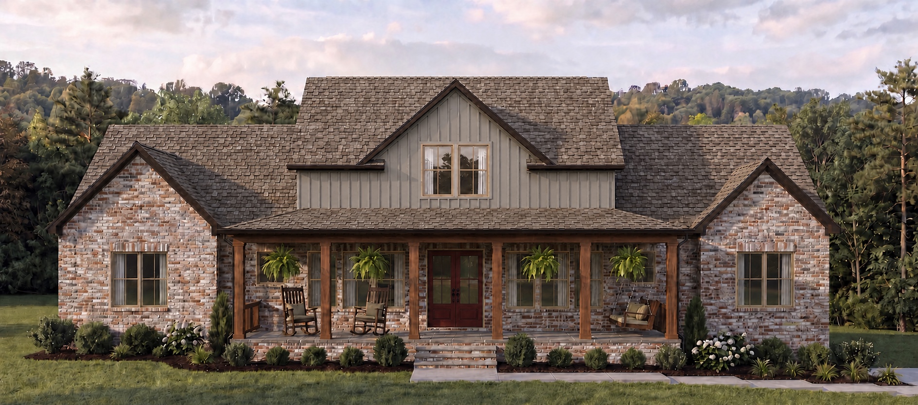 Architectural rendering of the Lot 15 residence at Brae Village