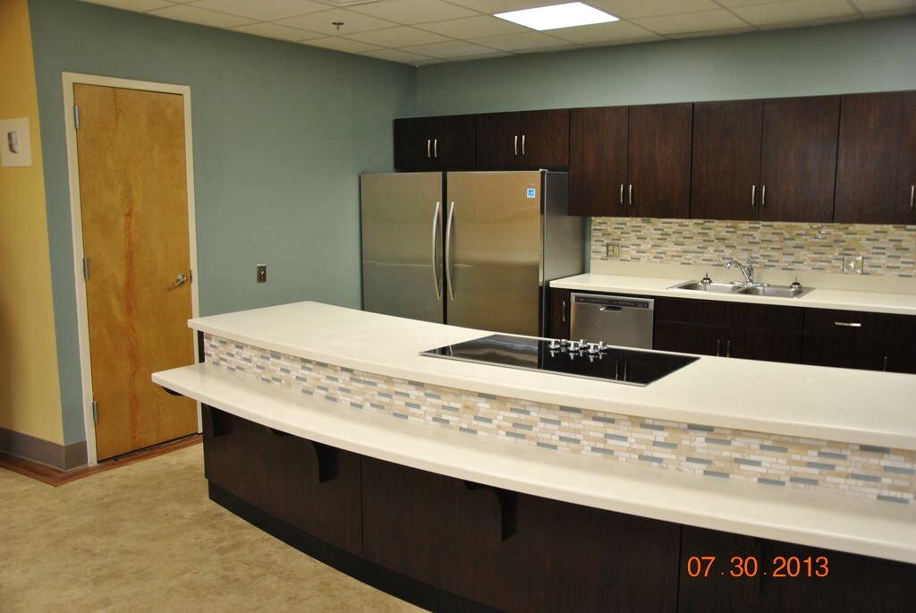 Completed demonstration kitchen at the Birmingham VA Medical Center